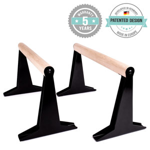 Parallettes en bois avec manche ergonomique en bois - Moyen | Pullup & Dip® Parallettes en bois avec manche ergonomique en bois - Moyen | Pullup & Dip®