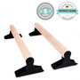 Wooden Parallettes With Ergonomic Wooden Handle - Low | Pullup &amp; Dip&reg;