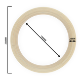 Anneaux de gymnastique en bois 28 mm – Comprend des sangles réglables et un sac de transport | StreetGains®_