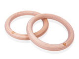 Anneaux de gymnastique en bois 28 mm – Comprend des sangles réglables et un sac de transport | StreetGains®_