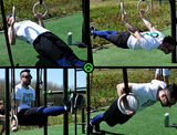 Anneaux de gymnastique en bois 28 mm – Comprend des sangles réglables et un sac de transport | StreetGains®_