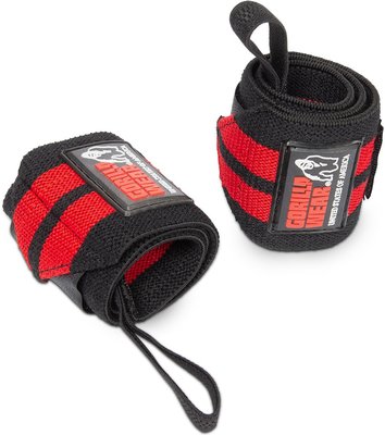 Wrist Wraps PRO Zwart / Rood | Gorilla Wear® Wrist Wraps PRO Zwart / Rood | Gorilla Wear®