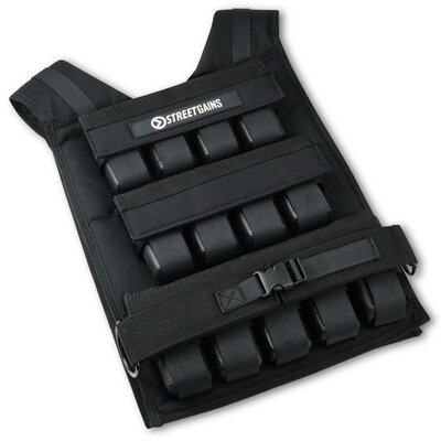 Gilet lesté 40KG Noir – Poids inclus | StreetGains® Gilet lesté 40KG Noir – Poids inclus | StreetGains®