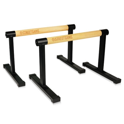Parallettes en bois - Moyen | StreetGains®