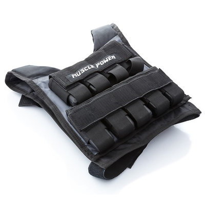 Gilet lesté 20KG Noir / Gris | Muscle Power® Gilet lesté 20KG Noir / Gris | Muscle Power®
